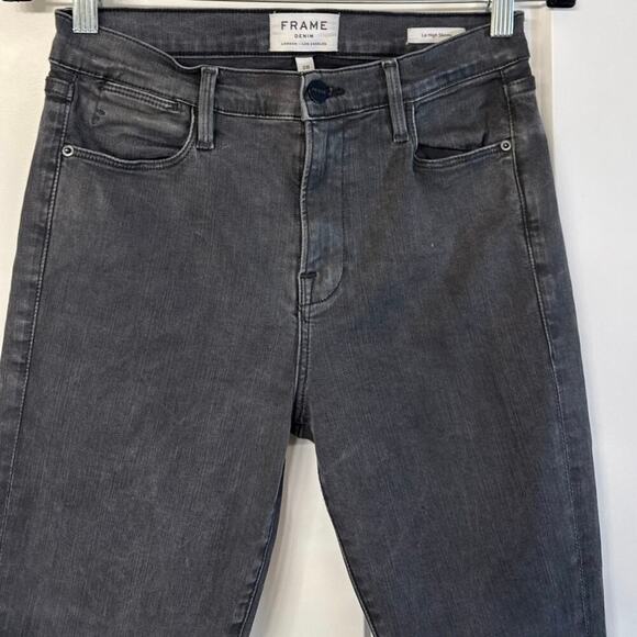 Frame Denim Womens Le High Skinny Jeans Washed Black Size 28 *EUC - Picture 5 of 11